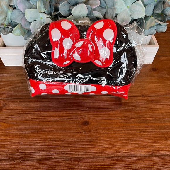 NWT Crème Shop Red Minnie Mouse Disney Done Makeup Cosmetics Travel Bag Pouch - Picture 5 of 8